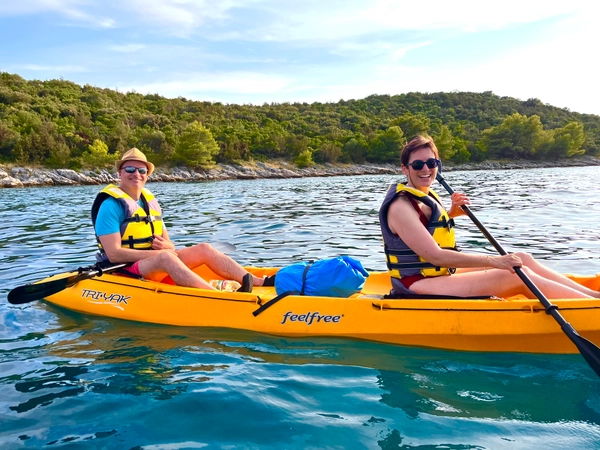 Kayaking near the forest